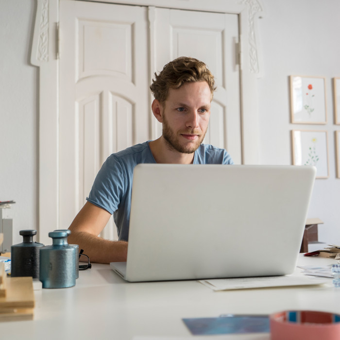 Man on computer